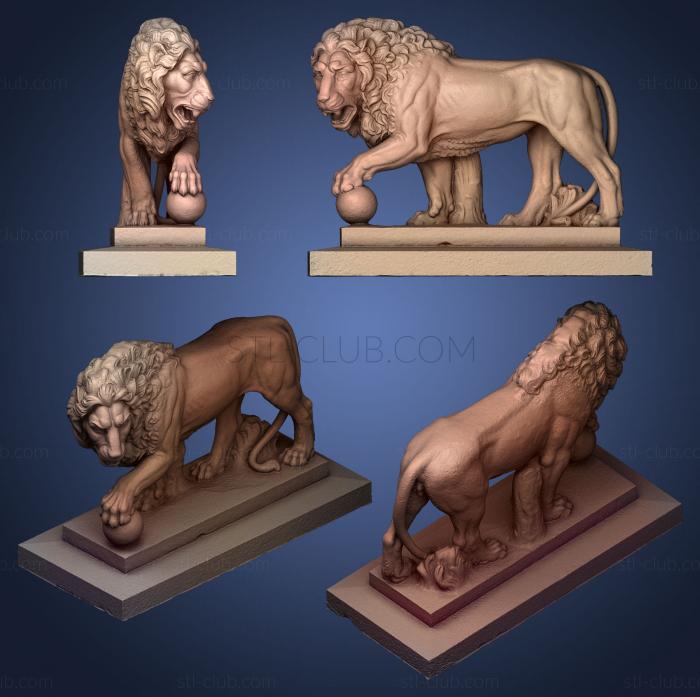 3D мадэль Неоклассический лев (STL)